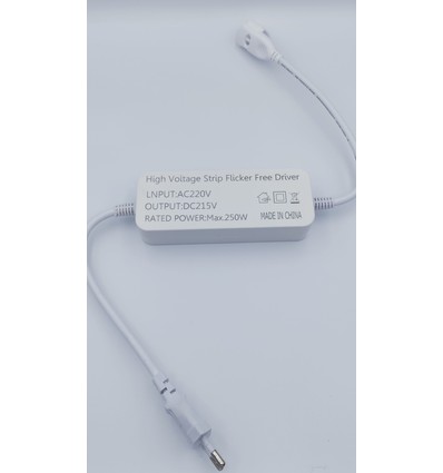 Stekker voor 230V LED strip (Slim COB) - Flickervrij, Incl. eindkap, 230V