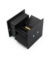 6 st. 6W CUBIC PRO wandlamp - IP65, zwart, doorlusbaar, verstelbaar, vierkant, op/neer, binnen/buiten, incl. lichtbron