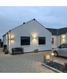 6 st. 6W CUBIC PRO wandlamp - IP65, zwart, doorlusbaar, verstelbaar, vierkant, op/neer, binnen/buiten, incl. lichtbron
