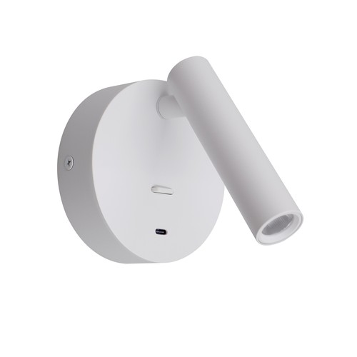 LEDlife witte leeslamp - 2,5W, RA90, voor wandmontage