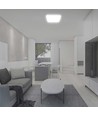 48W LED-plafondlamp, vierkant - 5160lm, IP44, witte rand, 6500K