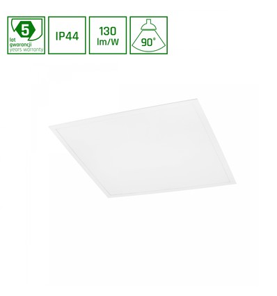36W LED paneel, 60x60 - 4000K, witte rand