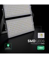 500W LED breedstraler - 135lm/W, 67.500lm, IP65, zwart, buiten