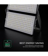 500W LED breedstraler - 135lm/W, 67.500lm, IP65, zwart, buiten