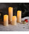 4-pack LED buiten kaarsen, afstandsbediening, Ø5,5cm - Timer, waterdicht