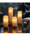4-pack LED buiten kaarsen, afstandsbediening, Ø5,5cm - Timer, waterdicht