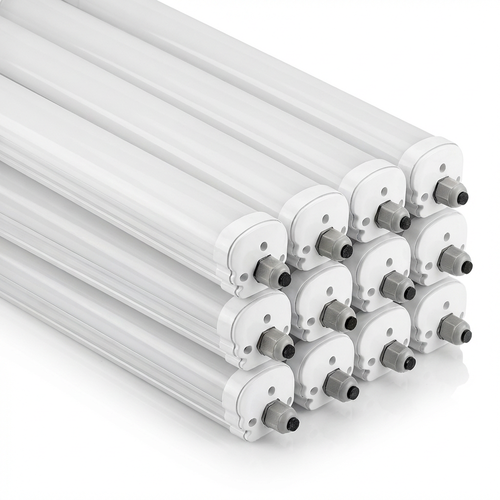 12 st. V-Tac waterdicht 48W compleet LED armatuur - 150 cm, 120lm/W, IP65, doorbedraad 230V