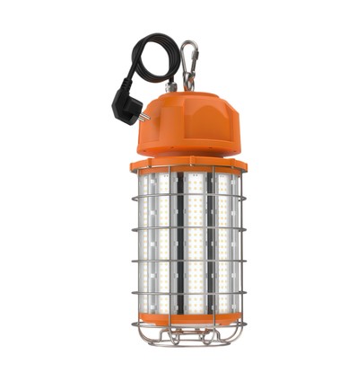 150W LED-werklamp met karabijnhaak en 5m snoer - 5000K, Schuko-stekker