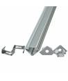 2000mm VT-7104 montageset - met diffuser voor LED-strip hoek, zilver, set van 2