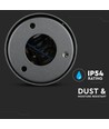 Vt-7618 paaltjesspot GU10 - aluminium behuizing, zwart IP54
