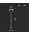 Klassieke bolderlamp E27 - mat zwart, helder glas