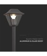 Klassieke bolderlamp E27 - mat zwart, helder glas