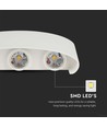 Vt-846 LED wandlamp 5W - 4000K, gezandstraald wit