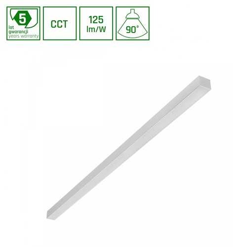 1203mm Allday Basic 40W - 3CCT, 230V, 90°, IP20, 42x37mm, wit, per stuk, UGR19, plafond, LED-armatuur