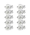 10x 7W Inbouwspot laag profiel RA96 - Direct in isolatie, dimbaar, Gat: Ø6,8 cm, Afm: Ø9,3 cm