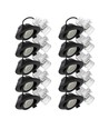 10x 7W low profile inbouwspot RA96 - DimToWarm+CCT, Gat: Ø6,8 cm, zwarte rand, dimbaar