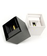 LEDlife CUBIC PRO 6W wandlamp - doorlusbaar, verstelbaar, vierkant, up/down, binnen / buiten, wit, IP65, incl. lichtbron