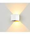 LEDlife CUBIC PRO 6W wandlamp - doorlusbaar, verstelbaar, vierkant, up/down, binnen / buiten, wit, IP65, incl. lichtbron