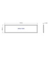Outlet: 120x30 LED-paneel - 27W, 150 lm/W, witte rand