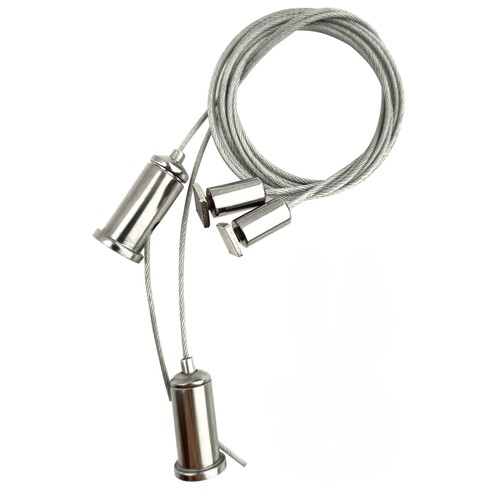 Draadophanging voor armatuur - 1 meter, verstelbare hoogte, set van 2 stuks