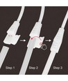 5m 230V RA93 waterdicht HiCri slim COB strip - Binnen/Buiten, IP67, 296 LED, 10W/m, plakstrip
