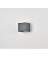 6W CUBIC PRO wandlamp - IP65, grijs, doorlusbaar, verstelbaar, vierkant, up/down, binnen / buiten, incl. lichtbron