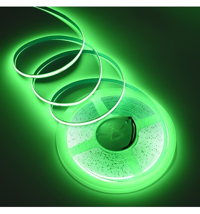 10m 9W/m Groene COB-LED strip - 24V DC, IP20, 320 LED/m