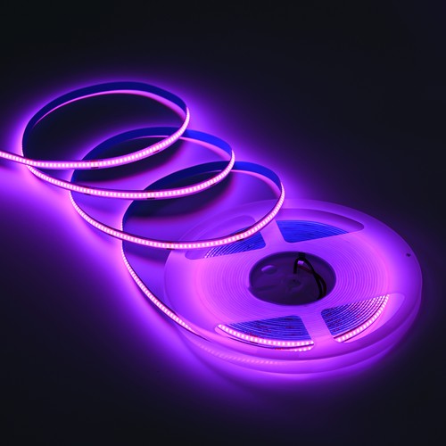 10m 9W/m Paarse COB-LED strip - 24V DC, IP20, 320 LED/m