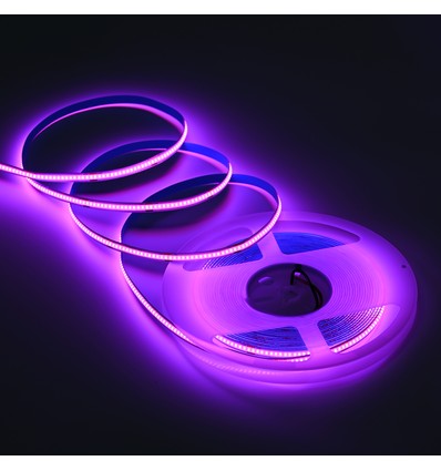 10m 9W/m Roze COB-LED-strip - 24V DC, IP20, 320 LED/m