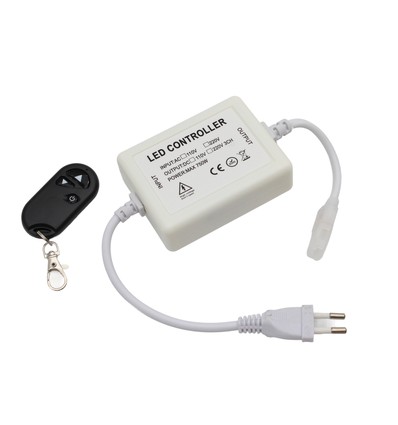 230V draadloze dimmer met afstandsbediening - Incl. eindkap, voor 230V (Slim COB), geheugenfunctie, max. 50 m