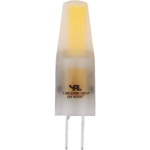 G4 1,5W dimbare LED lamp, 12V - 140lm, COB, mat glas, warm wit