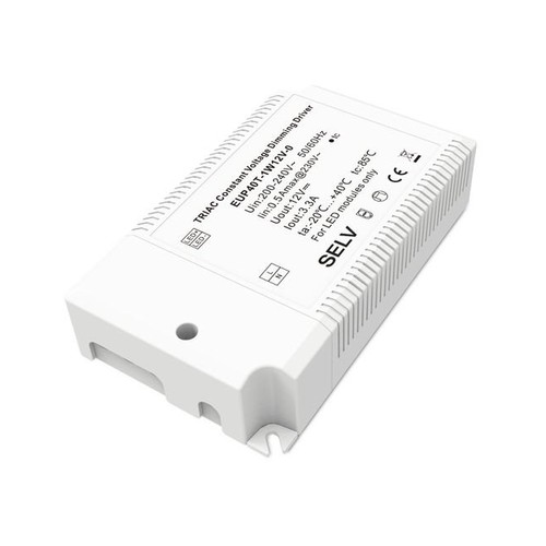 40W / 12V DC dimbare voeding - 3.3A, Triac fase-afsnijding, IP20 binnen