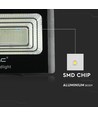 V-Tac 200W solar LED-breedstraler - 40W zonnepaneel, 6000K, IP65