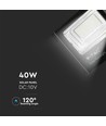 V-Tac 200W solar LED-breedstraler - 40W zonnepaneel, 6000K, IP65