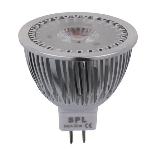 GU5.3 4W LED lamp, 12-25V - 410lm, MR16, 4000K, AC/DC
