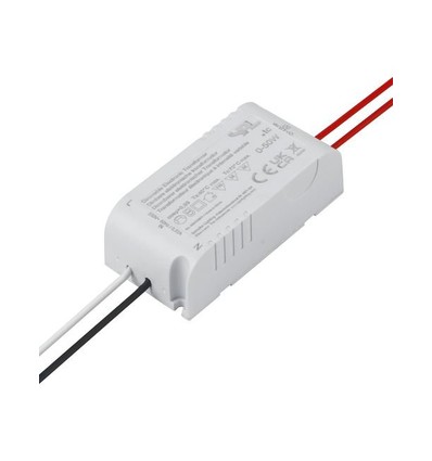 50W / 12V DC dimbare elektronische transformator - 0-50W, IP20