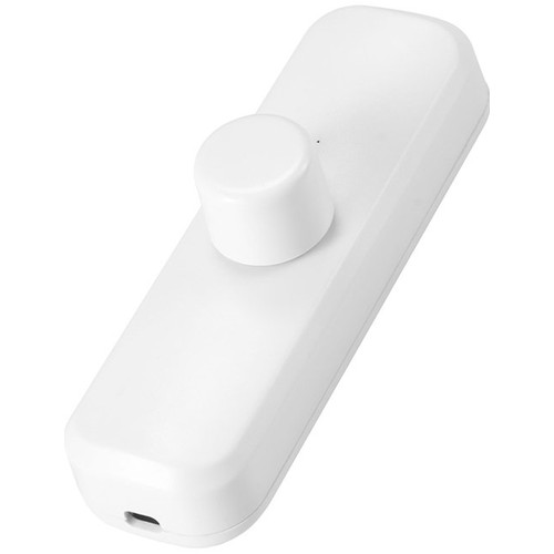 Snoerdimmer voor LED, 0-25W - Fase-afsnijding, witte draaiknop