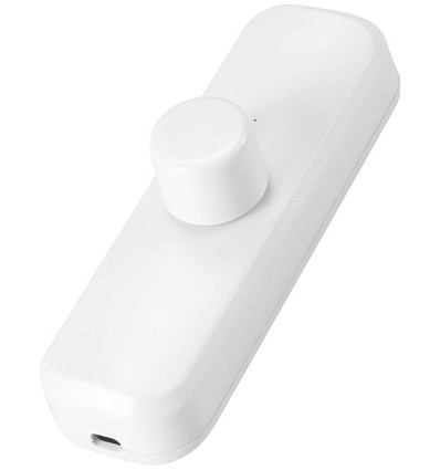 Snoerdimmer voor LED, 0-25W - Fase-afsnijding, witte draaiknop