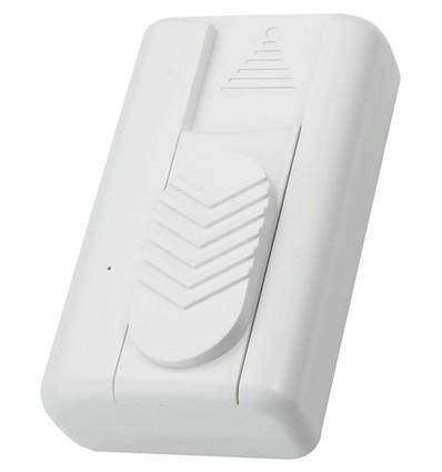 Witte vloerdimmer met schuifregelaar, 0-75W LED - Fase-afsnijding, voor snoer