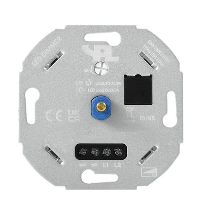 LED dimmer 0-125W - Faseaansnijding/afsnijding, voor dubbele pulsdrukker