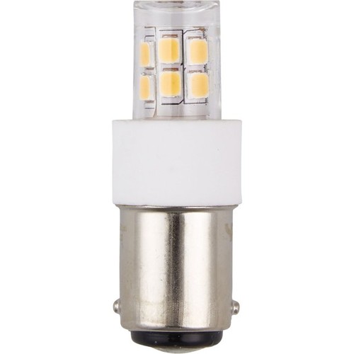 BA15d 2,1W LED buislamp - 4,7cm, 2700K, helder glas