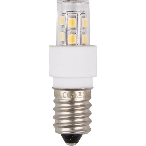 E14 1,7W LED buislamp, 10-30V - 5,2cm, 180lm, AC/DC, warm wit, helder glas
