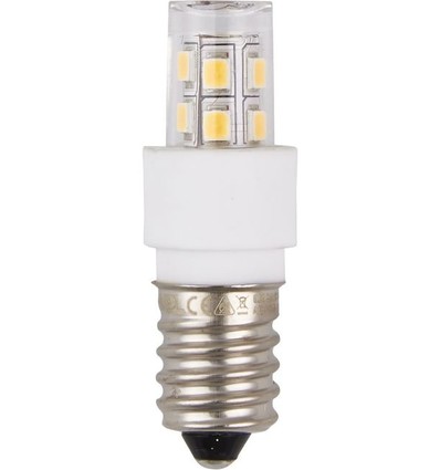 E14 1,7W LED buislamp, 10-30V - 5,2cm, 180lm, AC/DC, warm wit, helder glas