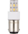 BA15d 2W LED buislamp, 10-30V - 4,7cm, 190lm, helder glas, 2700K