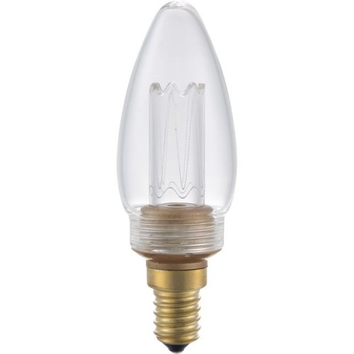 E14 2,5W dimbare LED vintage lamp - C35, 2000K, helder glas, 65lm