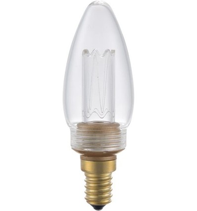 E14 2,5W dimbare LED vintage lamp - C35, 2000K, helder glas, 65lm
