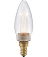 E14 2,5W dimbare LED vintage lamp - C35, 2000K, helder glas, 65lm
