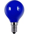 E14 1W LED Kogellamp - G45, Blauw, Party Colour Premium