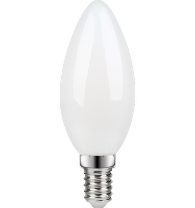 E14 3W dimbare LED kaarslamp - C35, mat glas, 2700K, filament