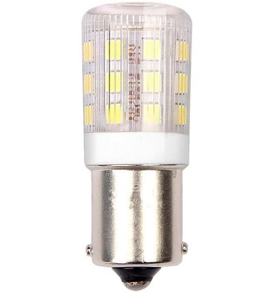 BA15s 3W LED buislamp, 4,5cm - 250lm, helder glas, 3000K